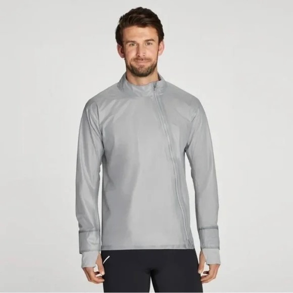 HOKA ONE ONE Performance Shield Jacket XS Gray Running Lightweight NWT